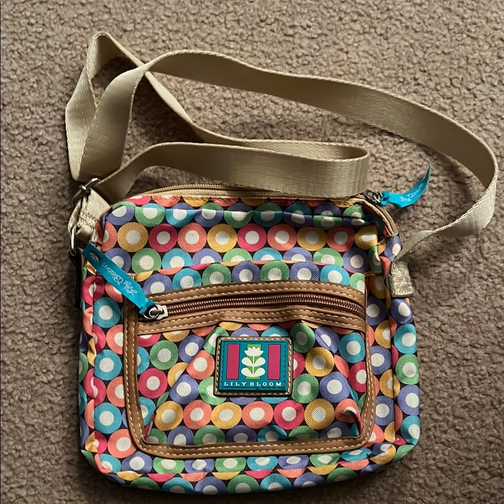 Lily Bloom Red and Pink Crossbody Bag Vibrant Design